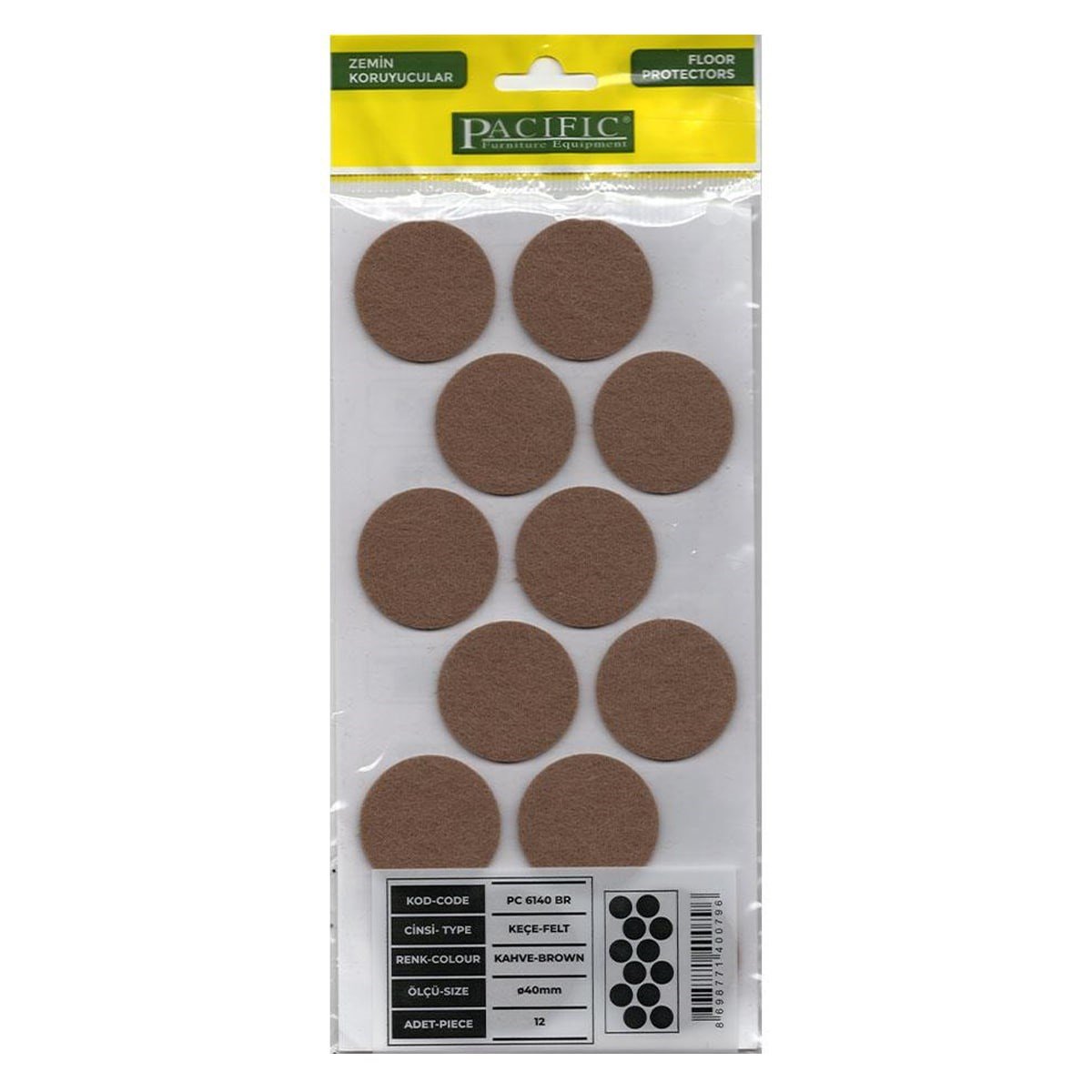 Pacıfıc Kahverengi Keçe-Ø40 mm