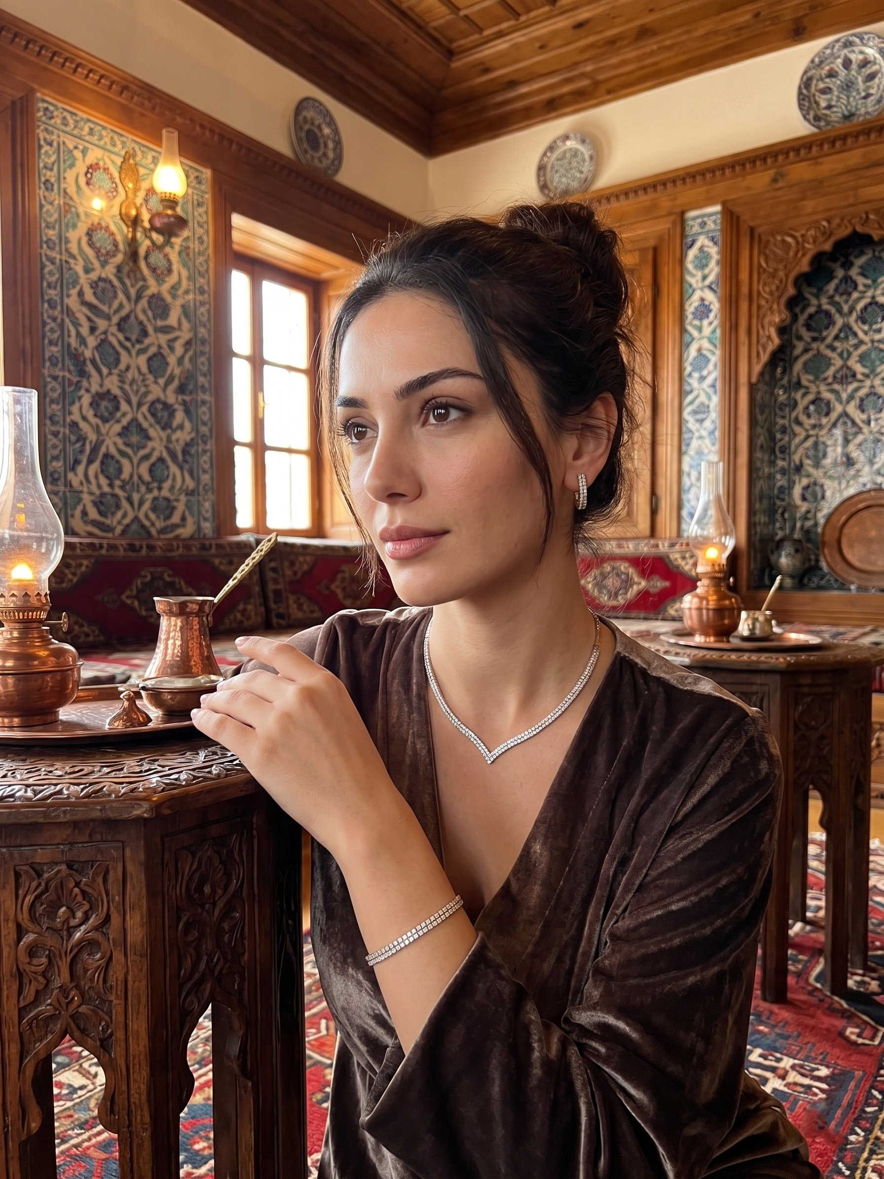 14 Ayar Damla Model Taşlı SetTAŞLI SET