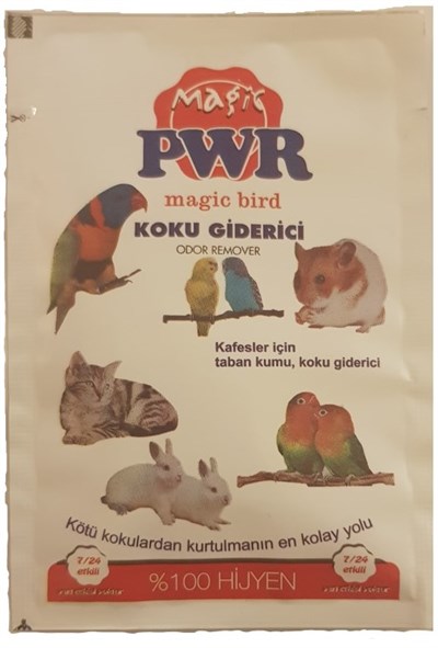 Kedi Kumu Koku GidericiMagic Powder Kuş, Kemirgen ve Kedi Kum ve Kafes Tabanı Koku Giderici 10 gr