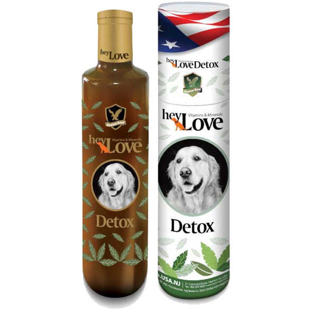 Hey Love Detox Doğal Minarel ve Vitaminli Köpek Sıvı Desteği 480 gr -  Evcilbesinleri.com