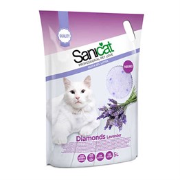 Sanicat Fresh Diamonds Lavanta Aromalı Silika Kedi Kumu 5 lt