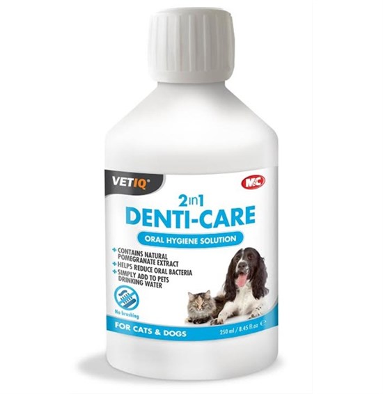 Ağız ve Diş Sağlığı ÜrünleriVet Iq 2 in 1 Denti Care Kedi Köpek Diş Sağlığı Sıvısı 250 ml