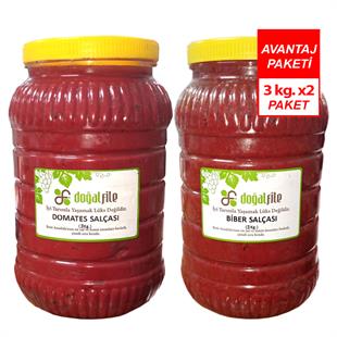 2 Adet 3 Kg. Domates ve Biber Salçası (6 Kg)