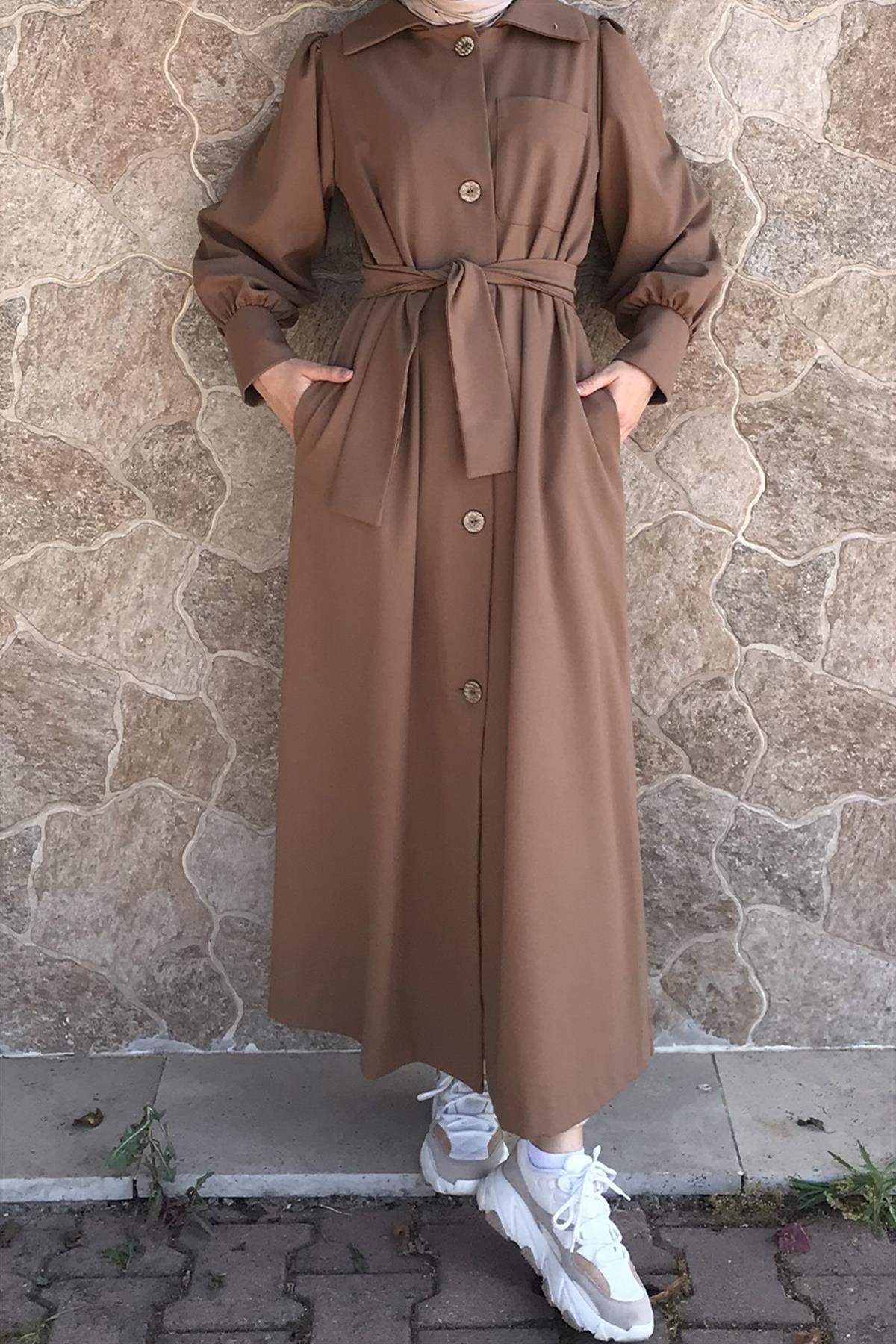 Sütlü Kahverengi Spor Ferace