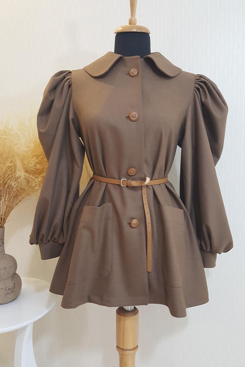 Kahverengi Torba Cepli Vintage Ceket