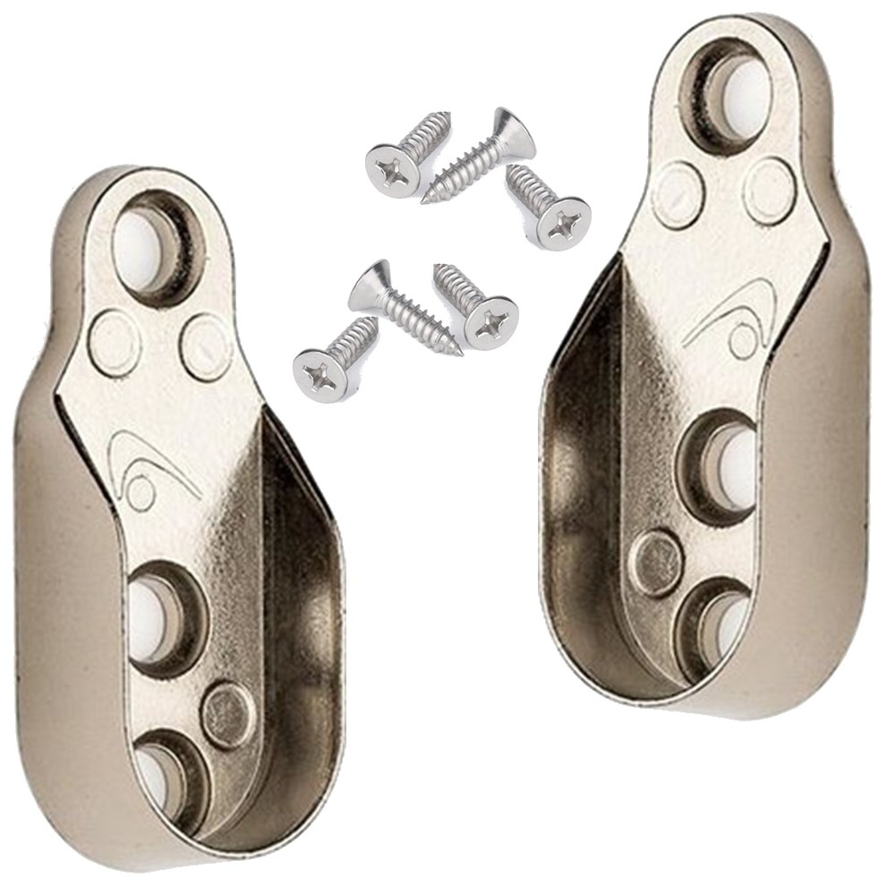 Gardrop Dolap İçi Oval Askı Aparatı Flanş (2 Adet)+ 6 Adet Vida