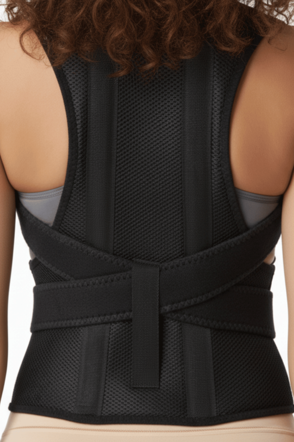 Ayarlanabilir Sırt Destekli Dik Duruş Korsesi - SİYAH