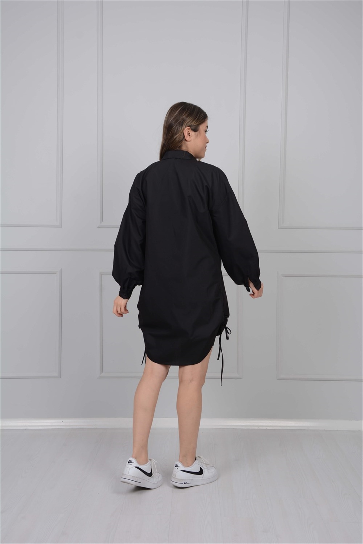 Ruffle Detailed Shirt - Black