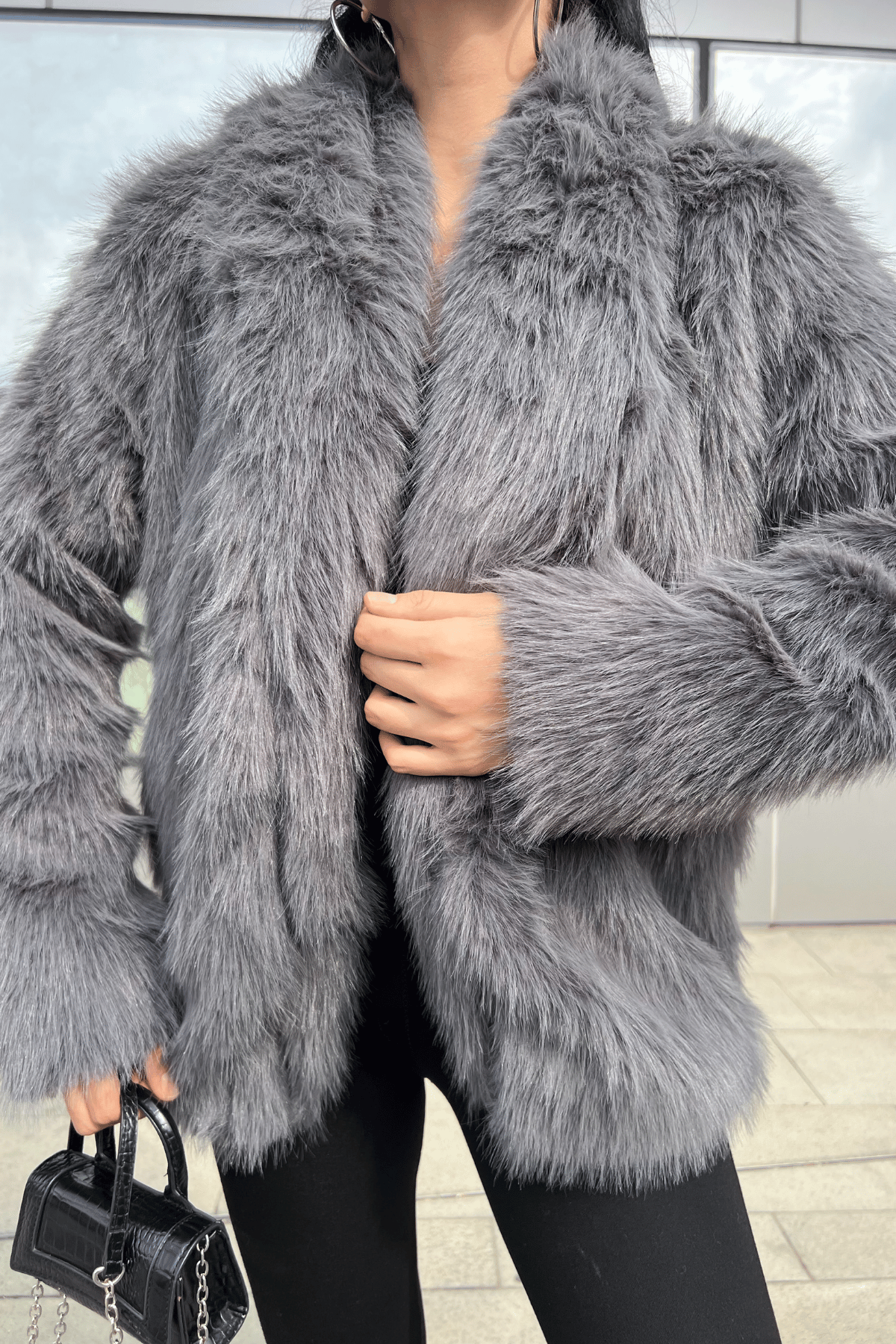 Suni Tasarım Kürk - ANTRASİT