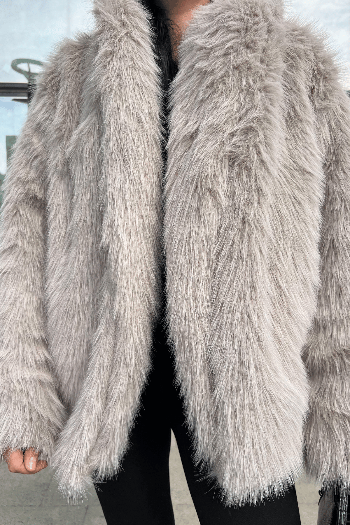 Suni Tasarım Kürk - GRİ