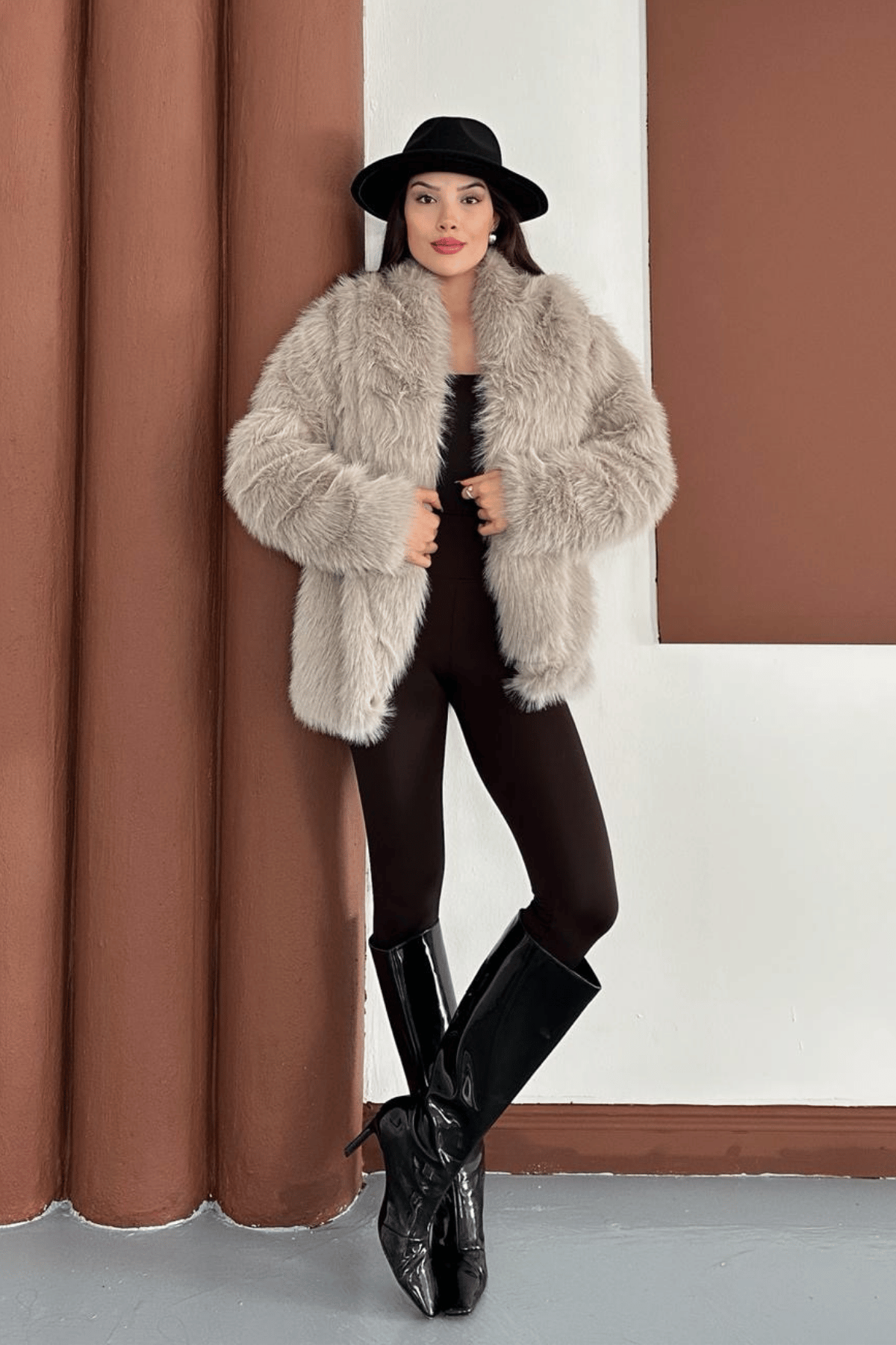 Suni Tasarım Kürk - KREM