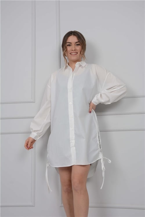 Ruffle Detailed Shirt - White