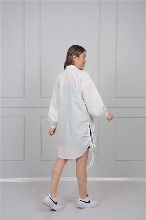 Ruffle Detailed Shirt - White