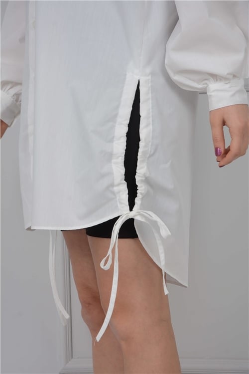 Ruffle Detailed Shirt - White