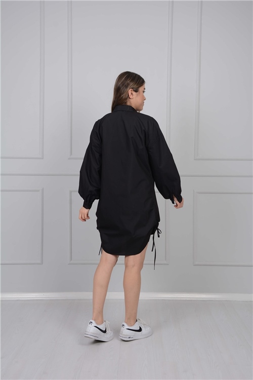 Ruffle Detailed Shirt - Black