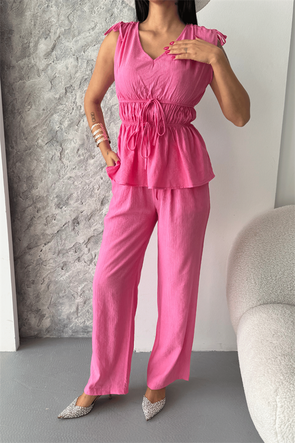 Çilek Kumaş Takım - PEMBE