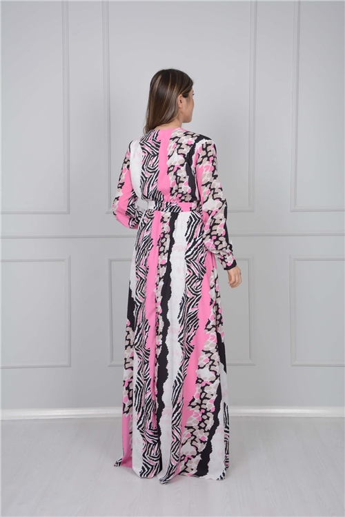 Jessica Fabric Figured Dress - Pink