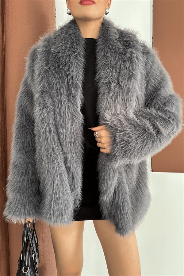 Suni Tasarım Kürk - ANTRASİT