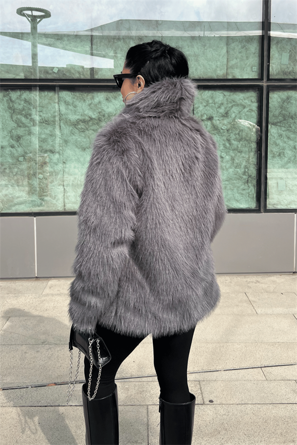 Suni Tasarım Kürk - ANTRASİT