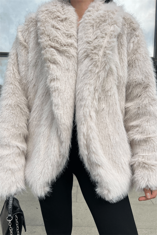 Suni Tasarım Kürk - KREM