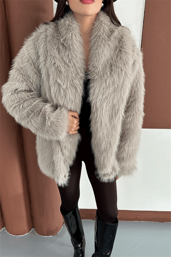 Suni Tasarım Kürk - KREM