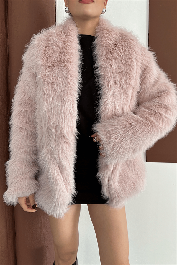 Suni Tasarım Kürk - PEMBE