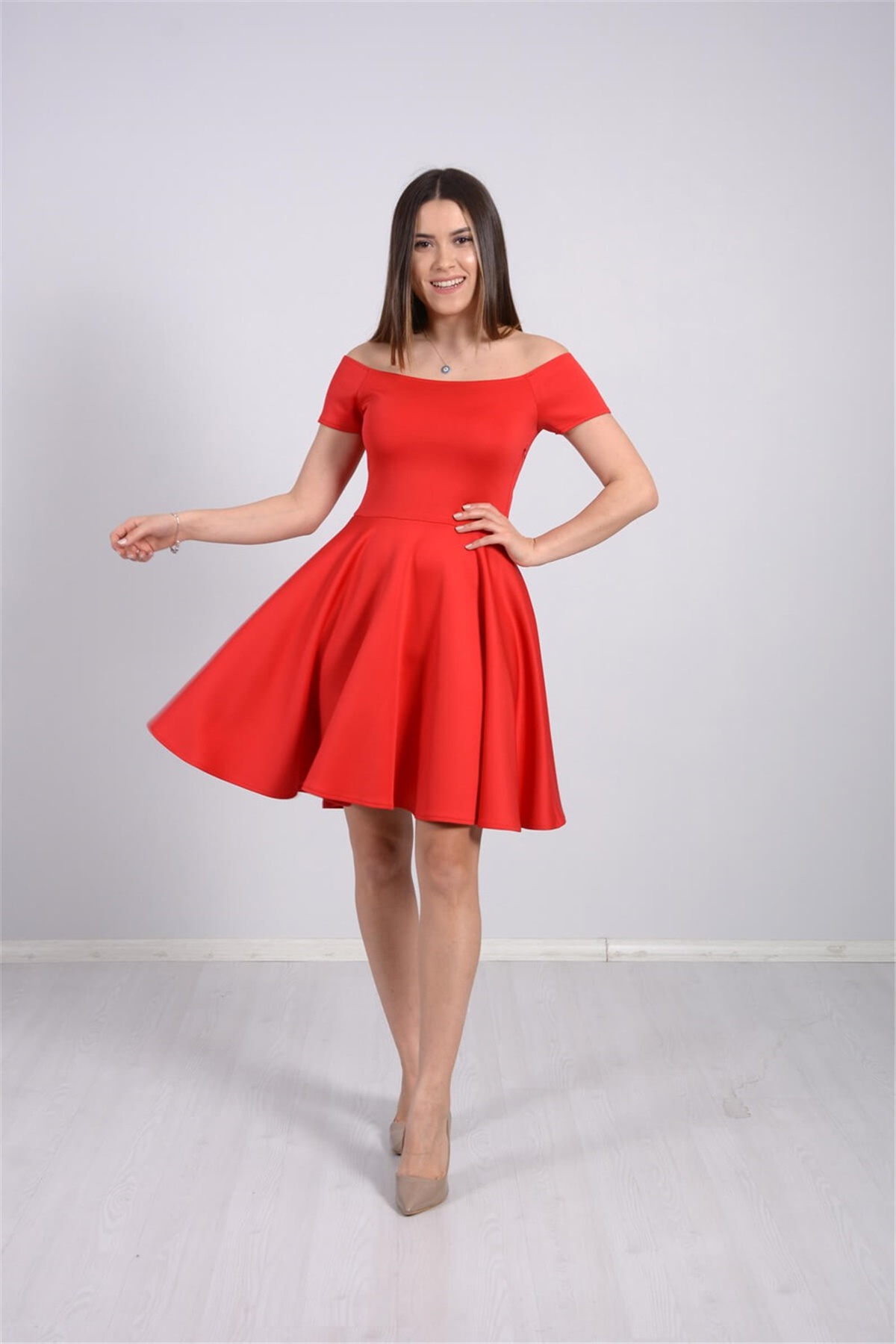 Mini Elbise - Kırmızı | Giyim Masalı