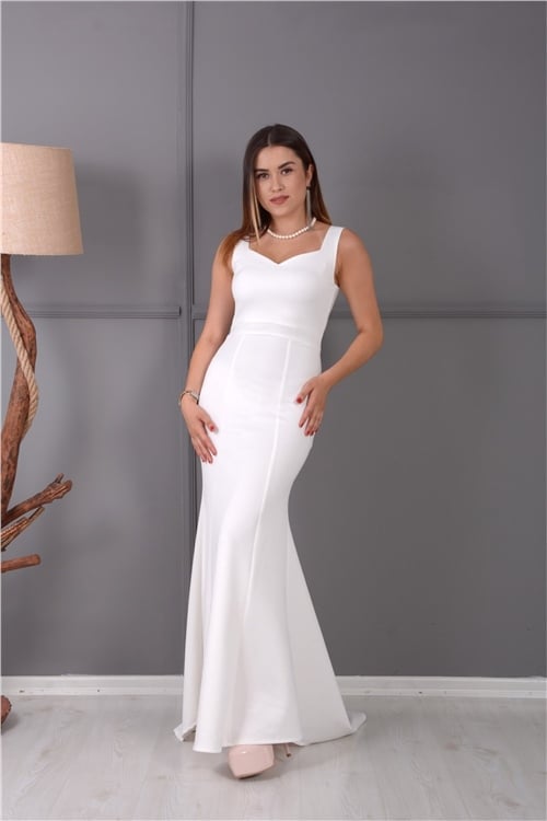Tasarım Elbise - Beyaz