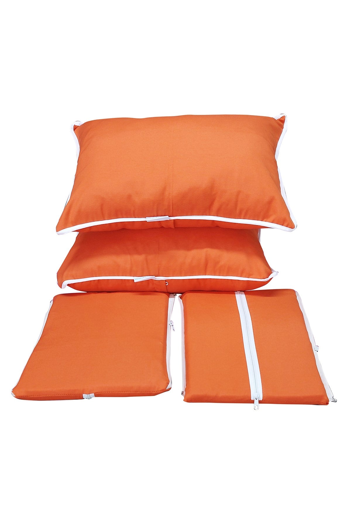 MİRZADE ELİT SALINCAK MİNDERİ SU İTİCİ KUMAŞ GRİ SÜNGER FERMUARLI SET-turuncu tdrk 302