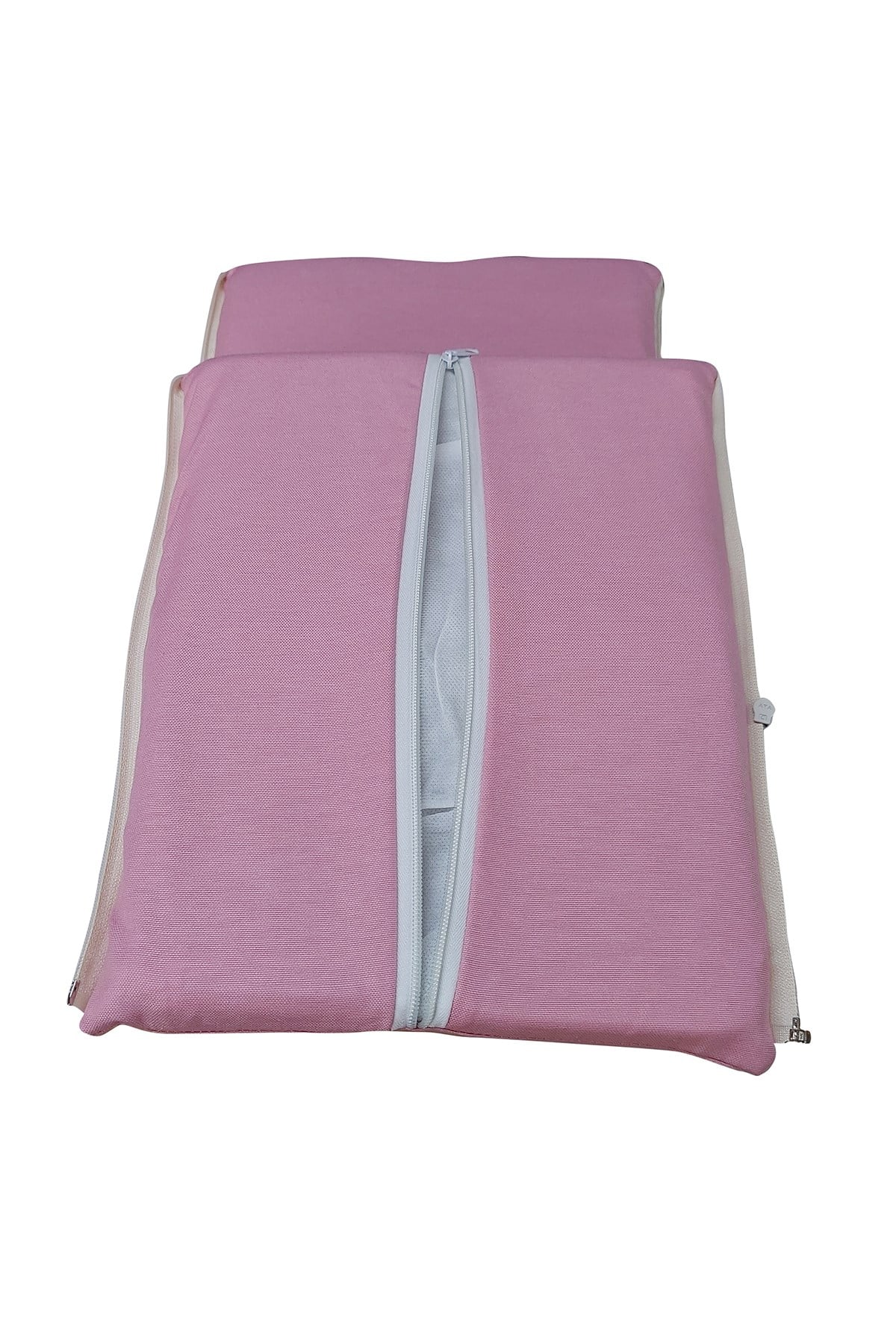MİRZADE ELİT SALINCAK MİNDERİ SU İTİCİ KUMAŞ GRİ SÜNGER FERMUARLI SET-pembe tdrk 467
