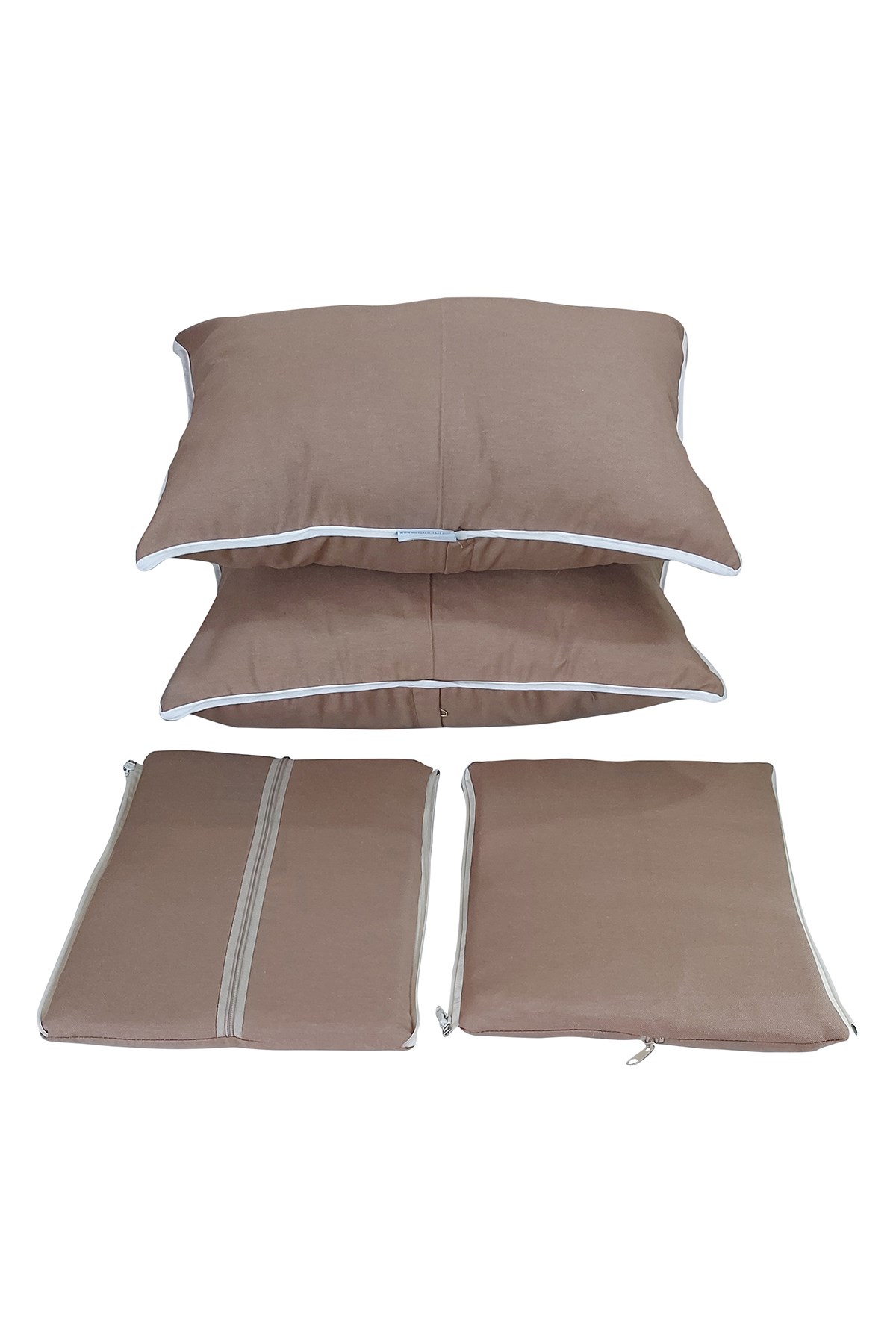 MİRZADE ELİT SALINCAK MİNDERİ SU İTİCİ KUMAŞ GRİ SÜNGER FERMUARLI SET-sütlü kahve drk 7444