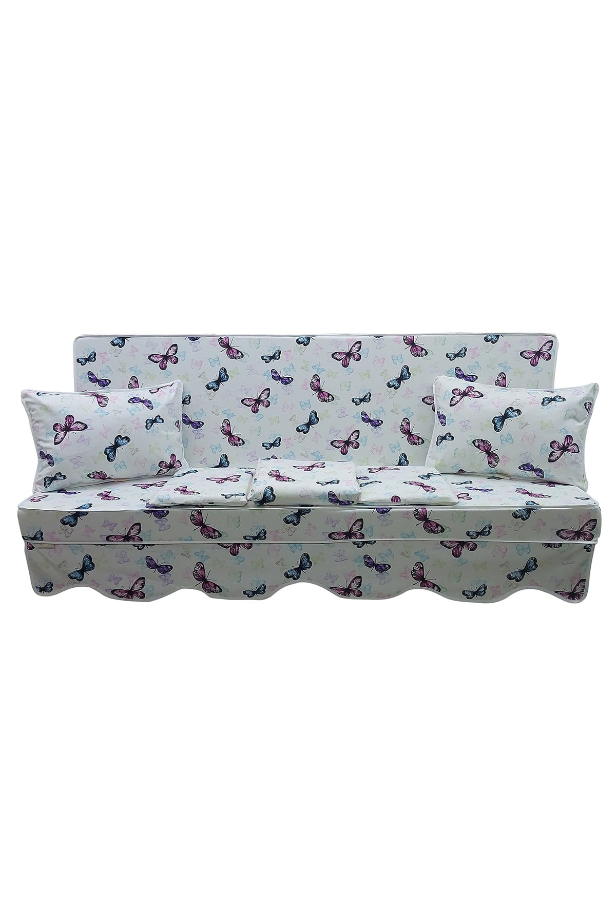 MİRZADE ELİT SALINCAK MİNDERİ SU İTİCİ KUMAŞ GRİ SÜNGER FERMUARLI SET-prm 081061 v 9