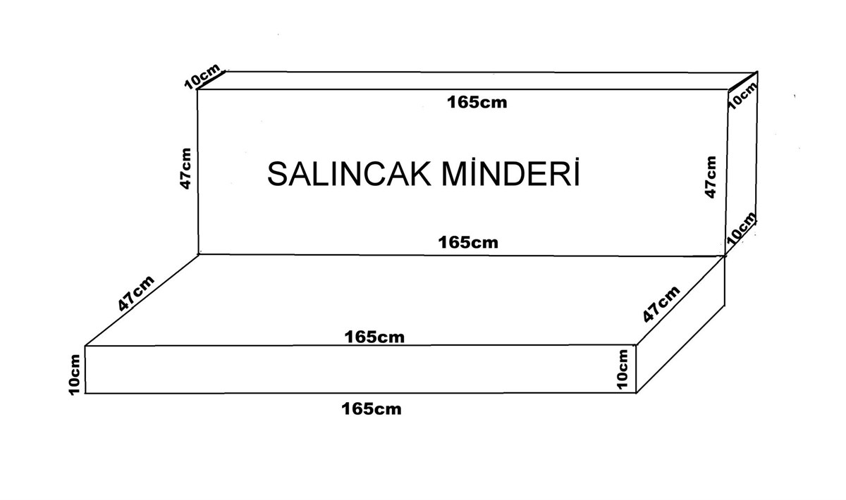 MİRZADE LÜKS SALINCAK MİNDERİ PAMUKLU PANAMA KUMAŞ 10 CM GRİ SÜNGER 3 KİŞİLİK TAM TAKIM-105