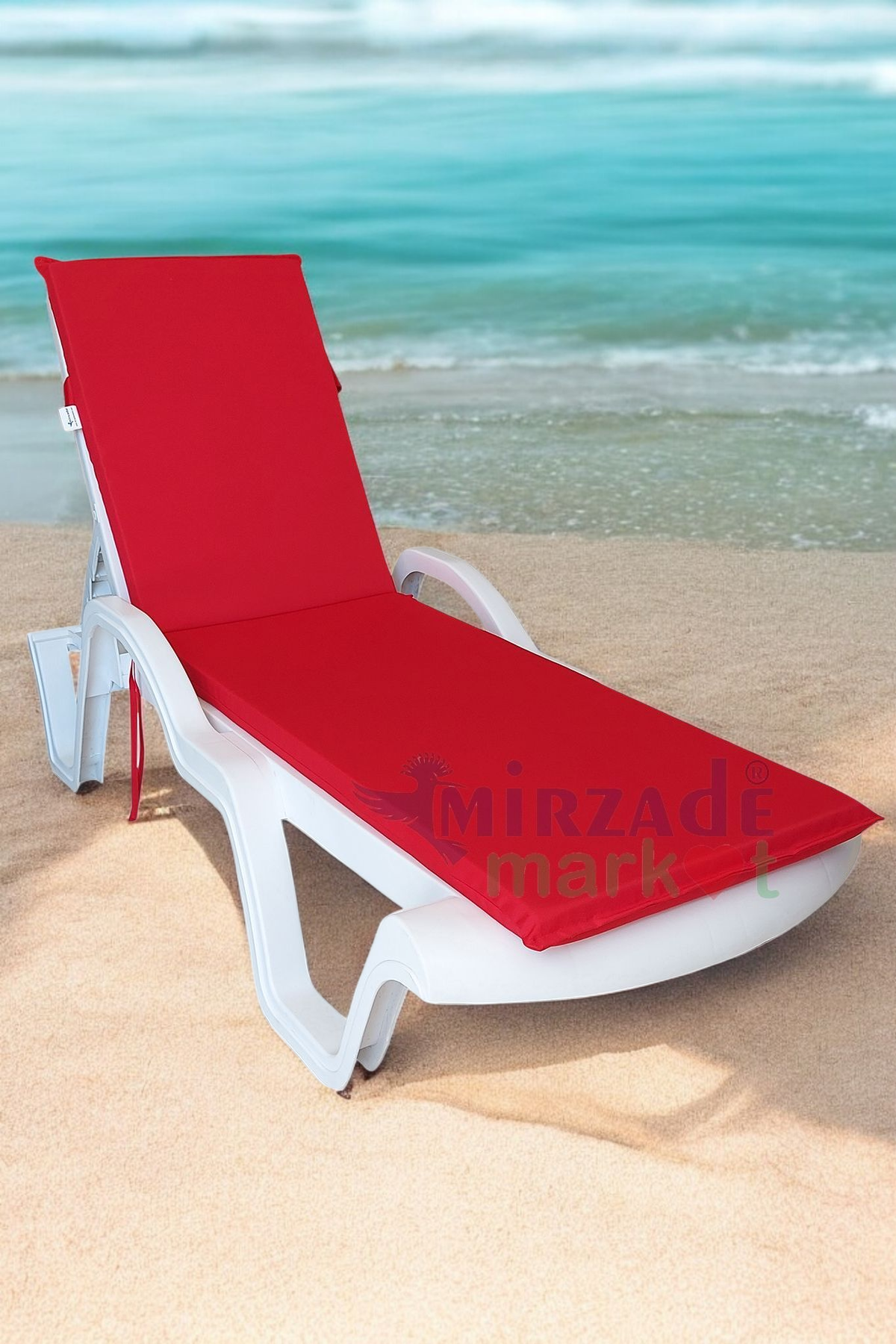 Mi̇rzade Şezlong Mi̇nderi̇ Standart  Su Geçi̇rmez Malzeme-Kirmizi | Su Geçirmez Şezlong Minderi – 5 cm Sünger