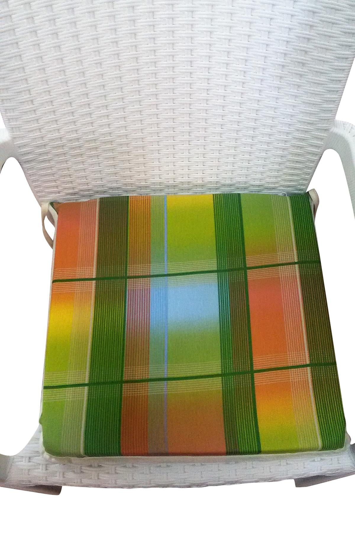 Mirzade 4lü Paket Sandalye Minderi tekli 40x40-yeşim