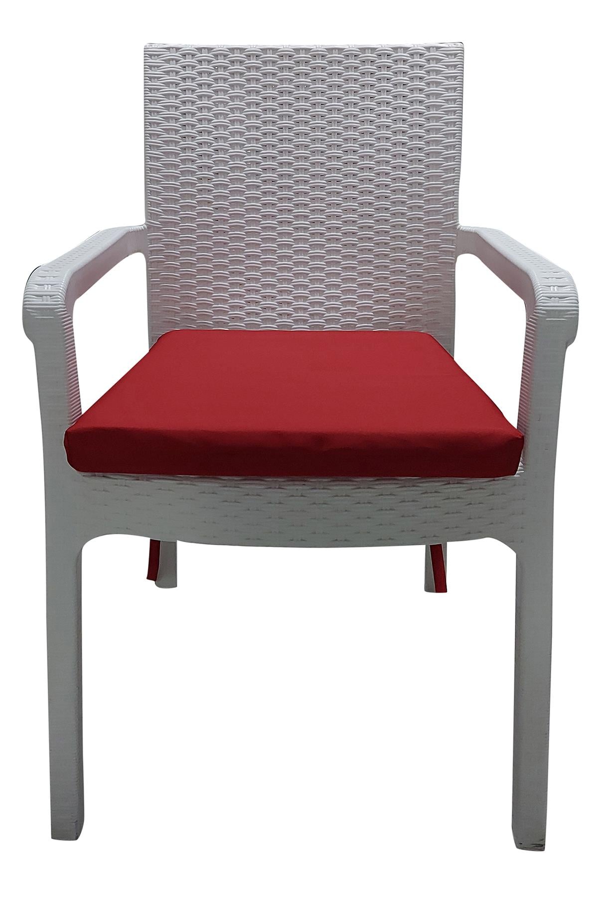 Mi̇rzade 6 Adet Hera Si̇esta Mi̇nderi̇ Su Geçi̇rmez Kumaş 5 Cm Gri̇ Sünger-Kirmizi | 6’lı Su Geçirmez Hera Siesta Minderi – Fermuarlı