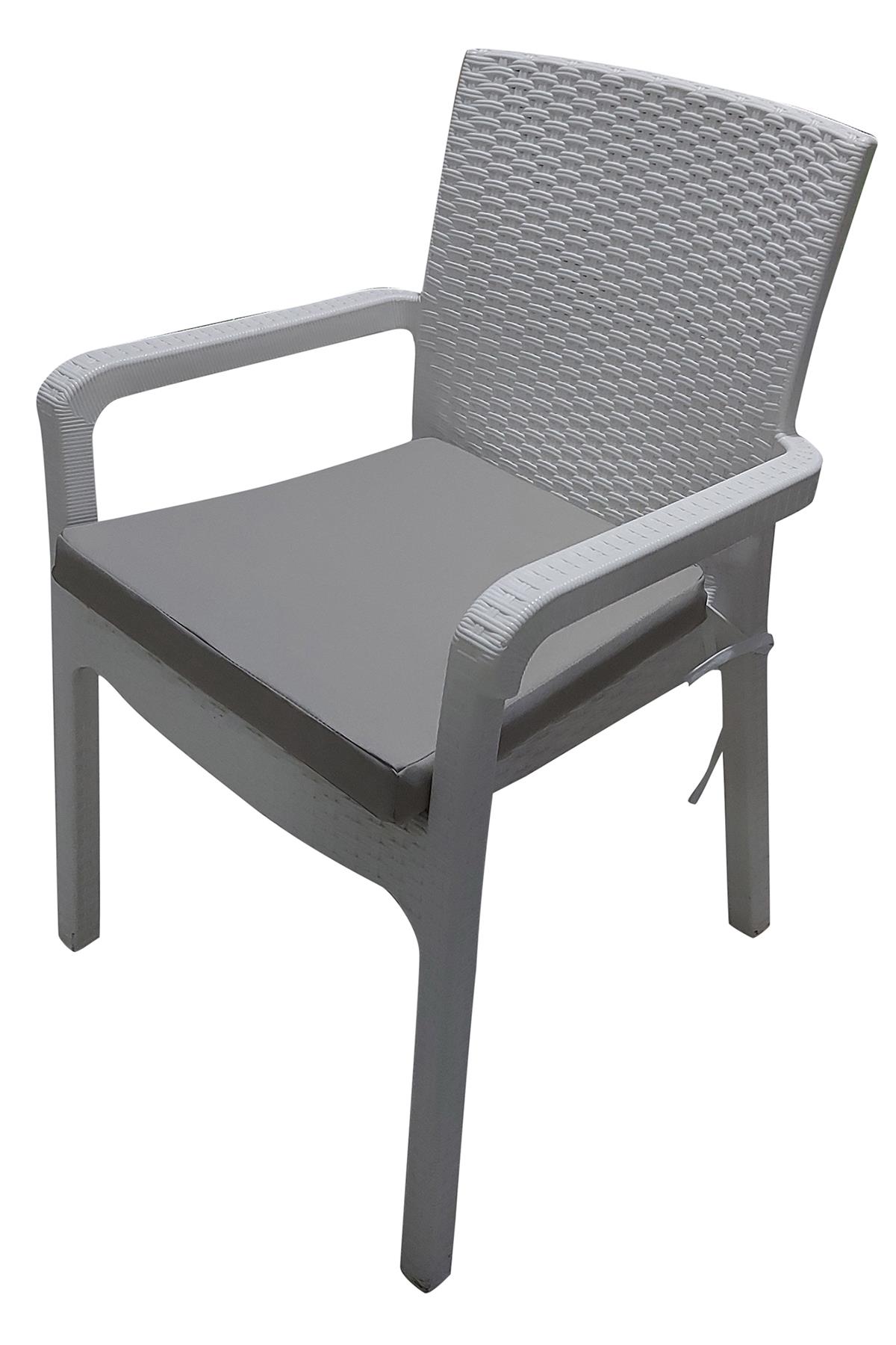 Mi̇rzade 6 Adethera Si̇esta  Mi̇nderi̇ Su Geçi̇rmez Kumaş 5 Cm Gri̇ Sünger-Açik Gri̇ | 6’lı Su Geçirmez Hera Siesta Minderi – Fermuarlı