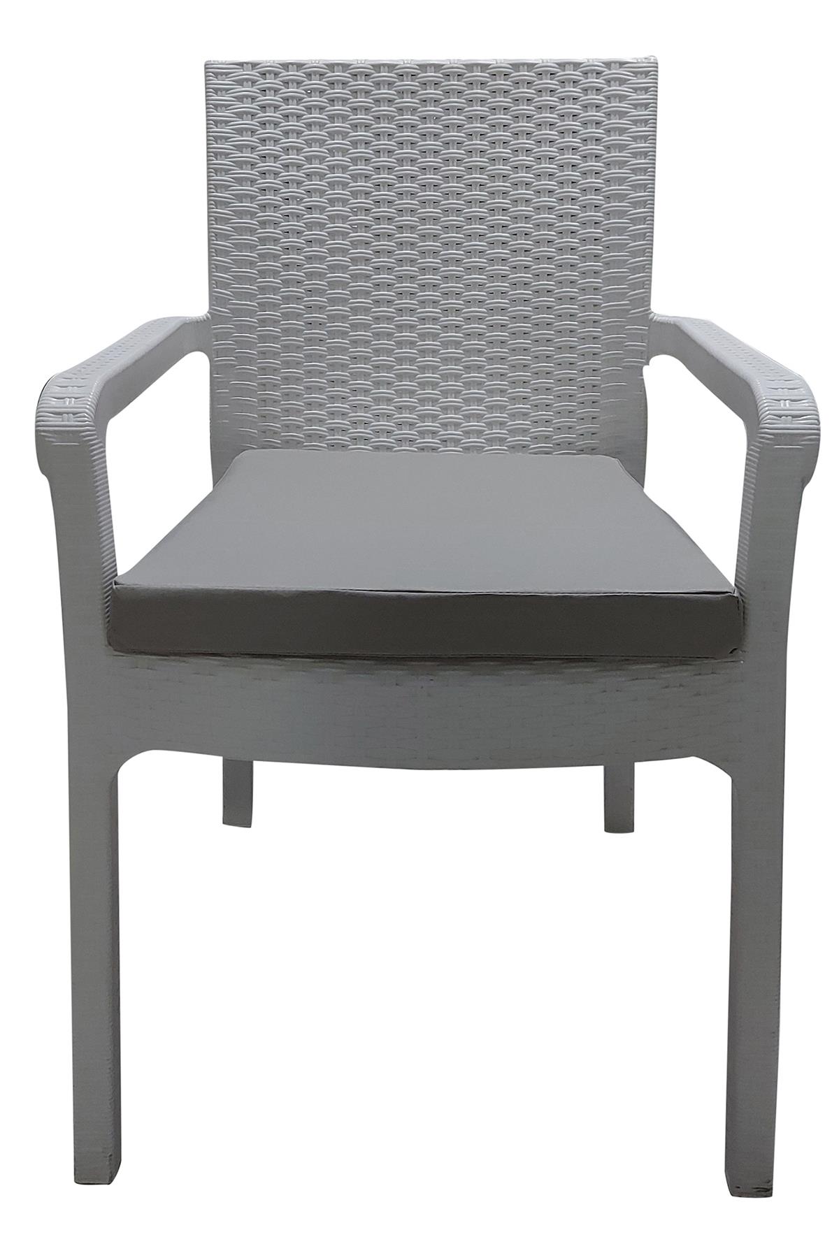 Mi̇rzade 6 Adethera Si̇esta  Mi̇nderi̇ Su Geçi̇rmez Kumaş 5 Cm Gri̇ Sünger-Açik Gri̇ | 6’lı Su Geçirmez Hera Siesta Minderi – Fermuarlı