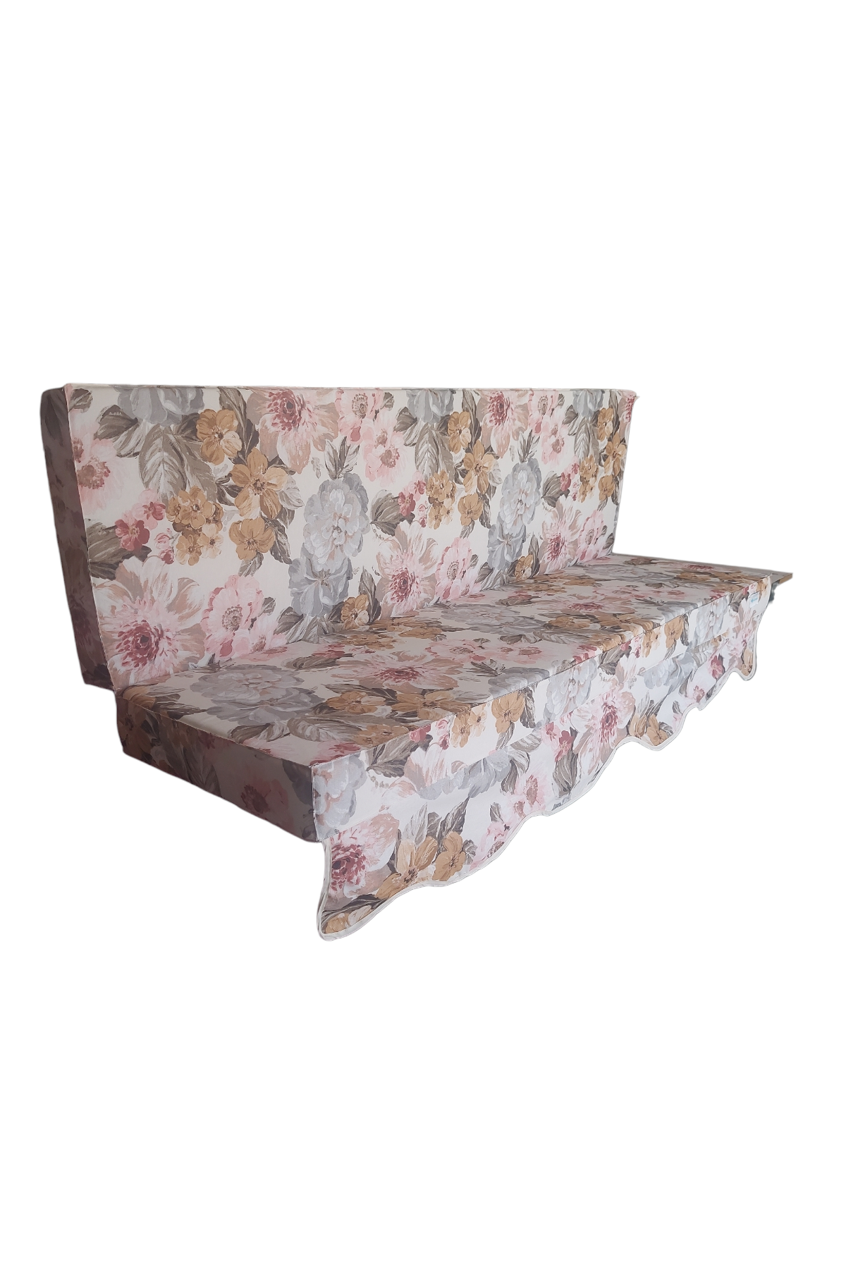 MİRZADE ELİT SALINCAK MİNDERİ SU İTİCİ KUMAŞ GRİ SÜNGER FERMUARLI SET-prm 001 pembe gül