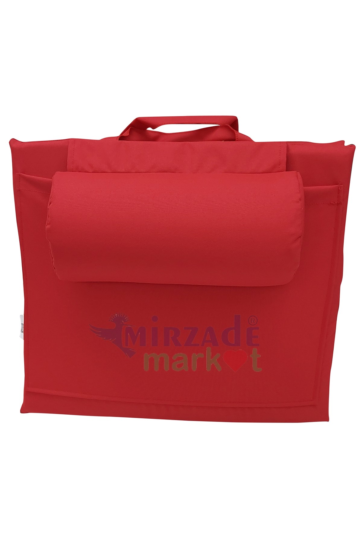 Mi̇rzade Lüks Plaj Mi̇nderi̇ Çanta Katlanir Su Geçi̇rmez-Kirmizi | Yastıklı, Fermuarlı, Çantalı Lüks Plaj Minderi – 50x180x3 cm