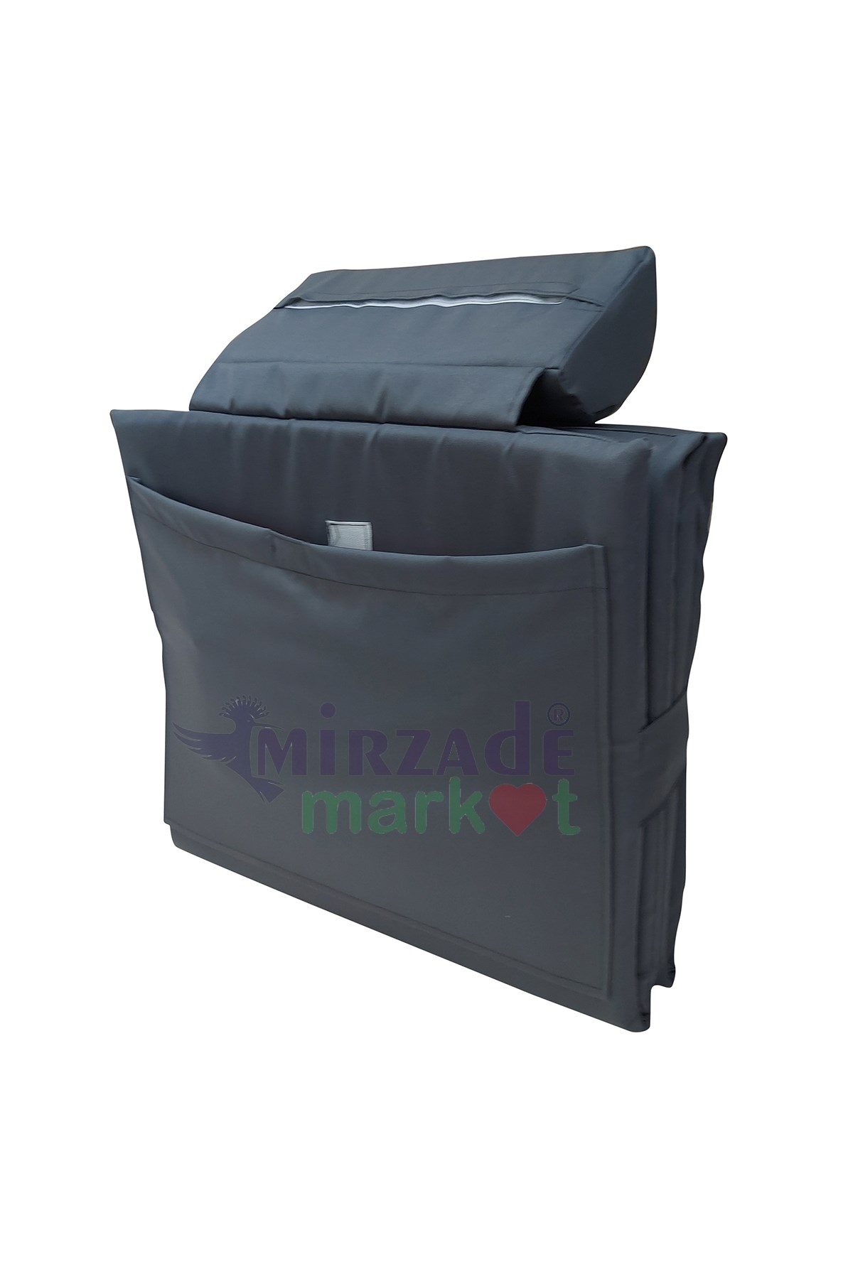 Mi̇rzade Lüks Plaj Mi̇nderi̇ Çanta Katlanir Su Geçi̇rmez-Koyu Gri̇ | Yastıklı, Fermuarlı, Çantalı Lüks Plaj Minderi – 50x180x3 cm