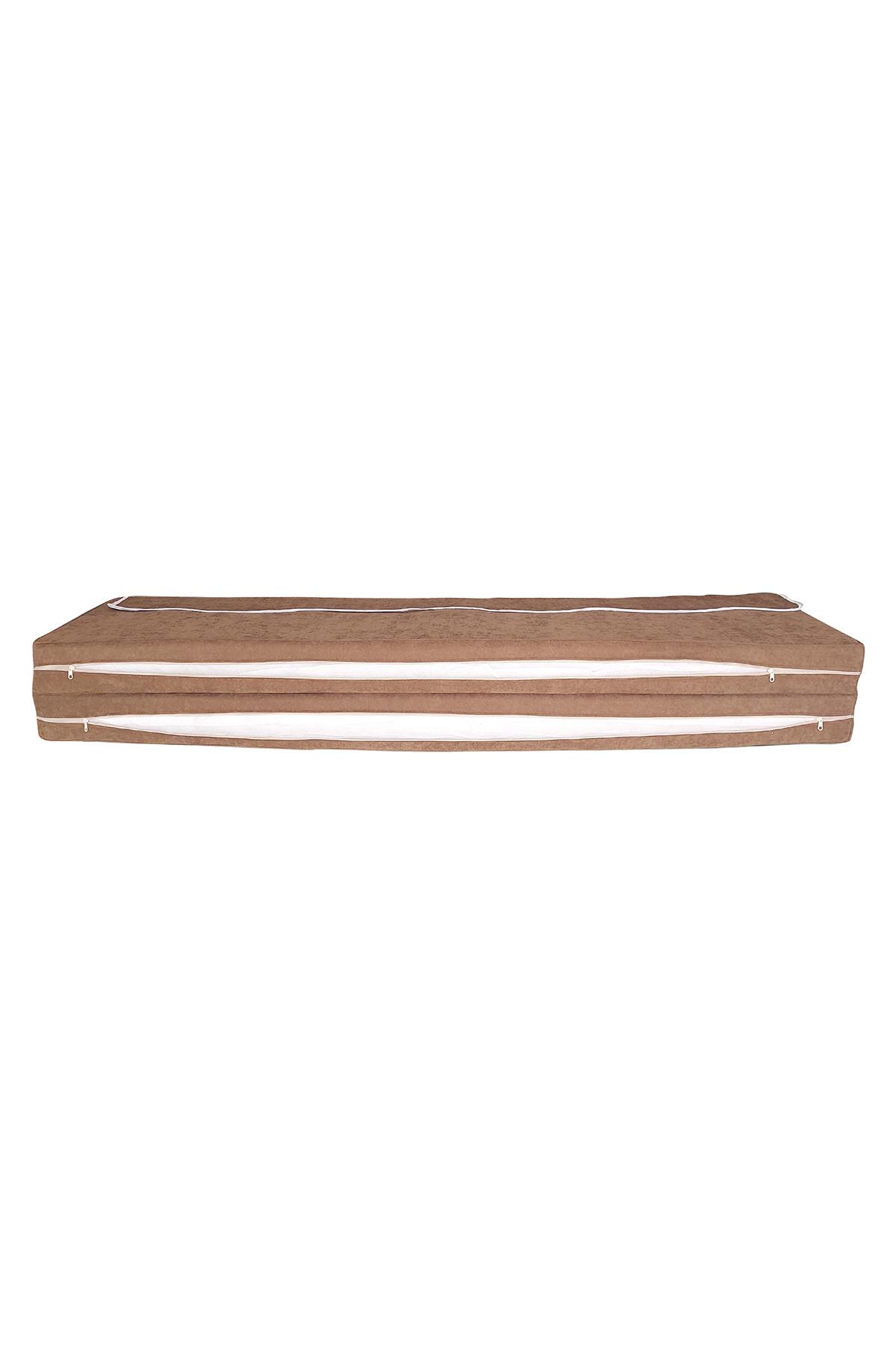 MİRZADE SOFA SOFT KUMAŞ TENTESİZ 28 DNS SÜNGER  SALINCAK MİNDERİ-sofa salıncak kahve
