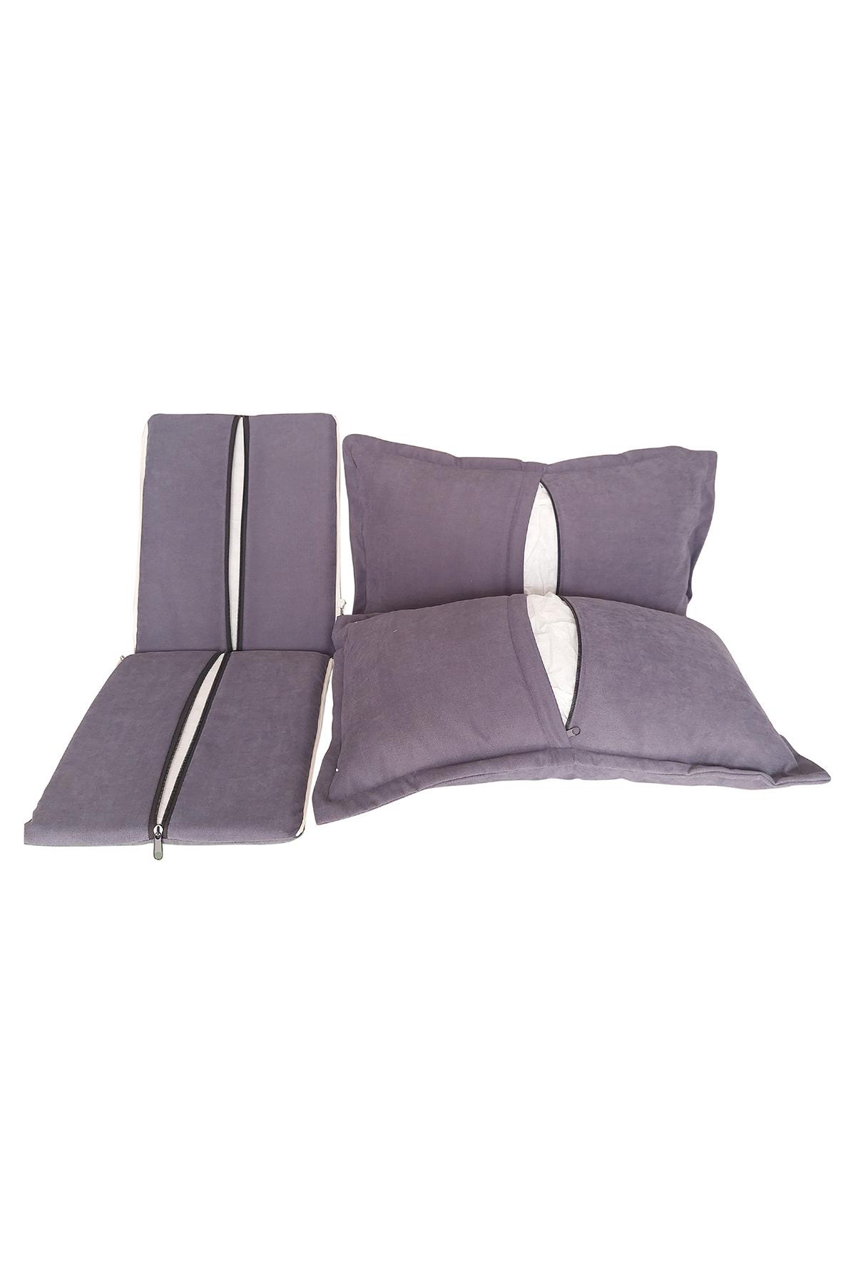 MİRZADE SOFA SOFT KUMAŞ TENTESİZ 28 DNS SÜNGER  SALINCAK MİNDERİ-sofa salıncak koyu gri