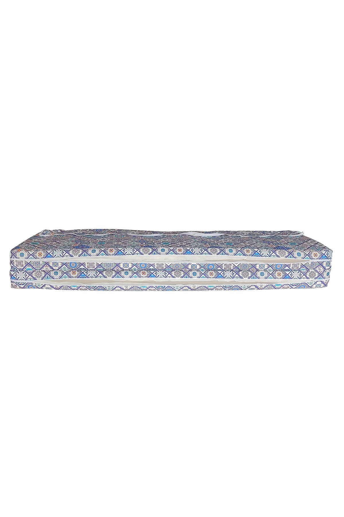 MİRZADE SOFA SOFT KUMAŞ TENTESİZ 28 DNS SÜNGER  SALINCAK MİNDERİ-sofa salıncak mavi çini