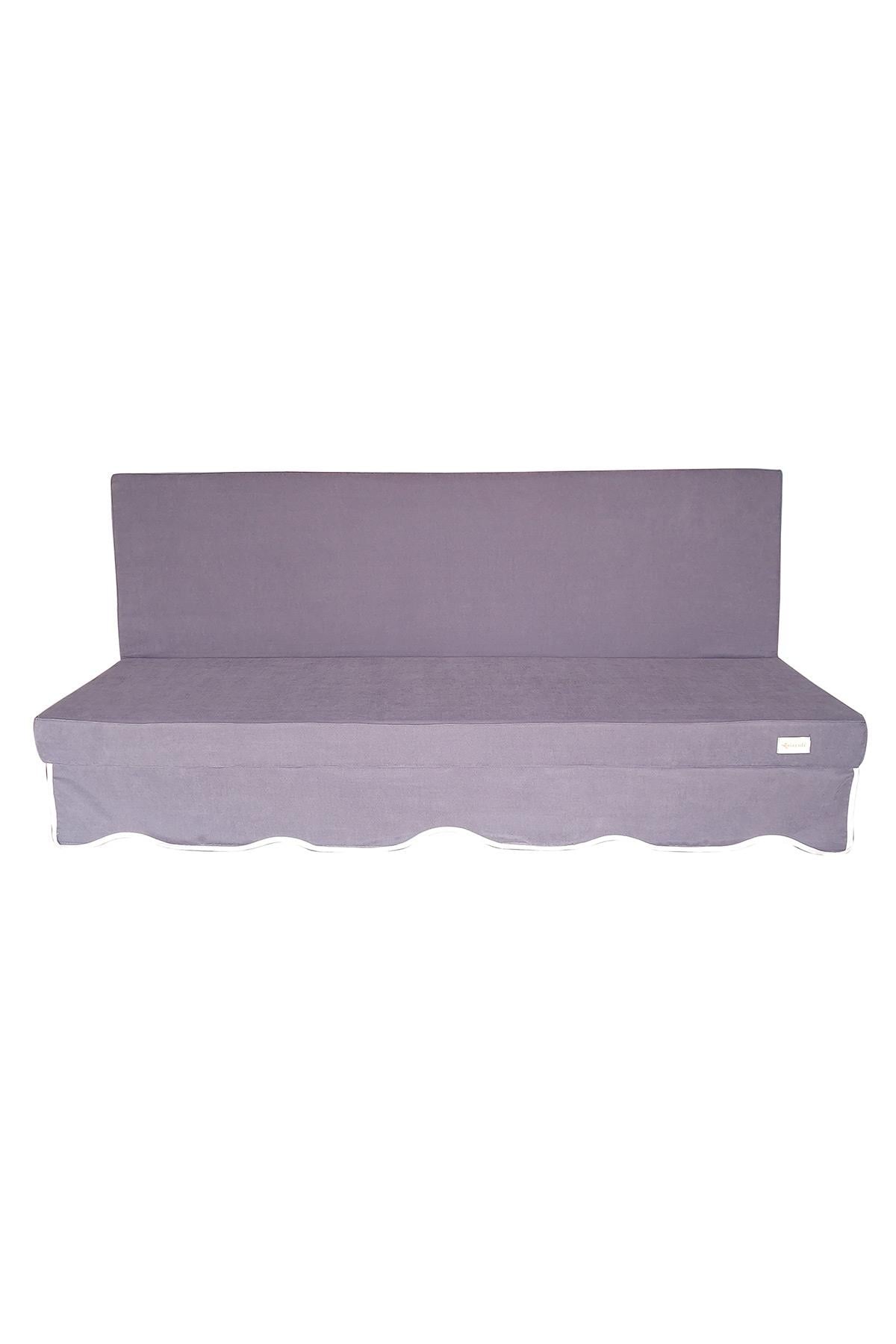 MİRZADE SOFA SOFT KUMAŞ TENTESİZ 28 DNS SÜNGER  SALINCAK MİNDERİ-sofa salıncak koyu gri