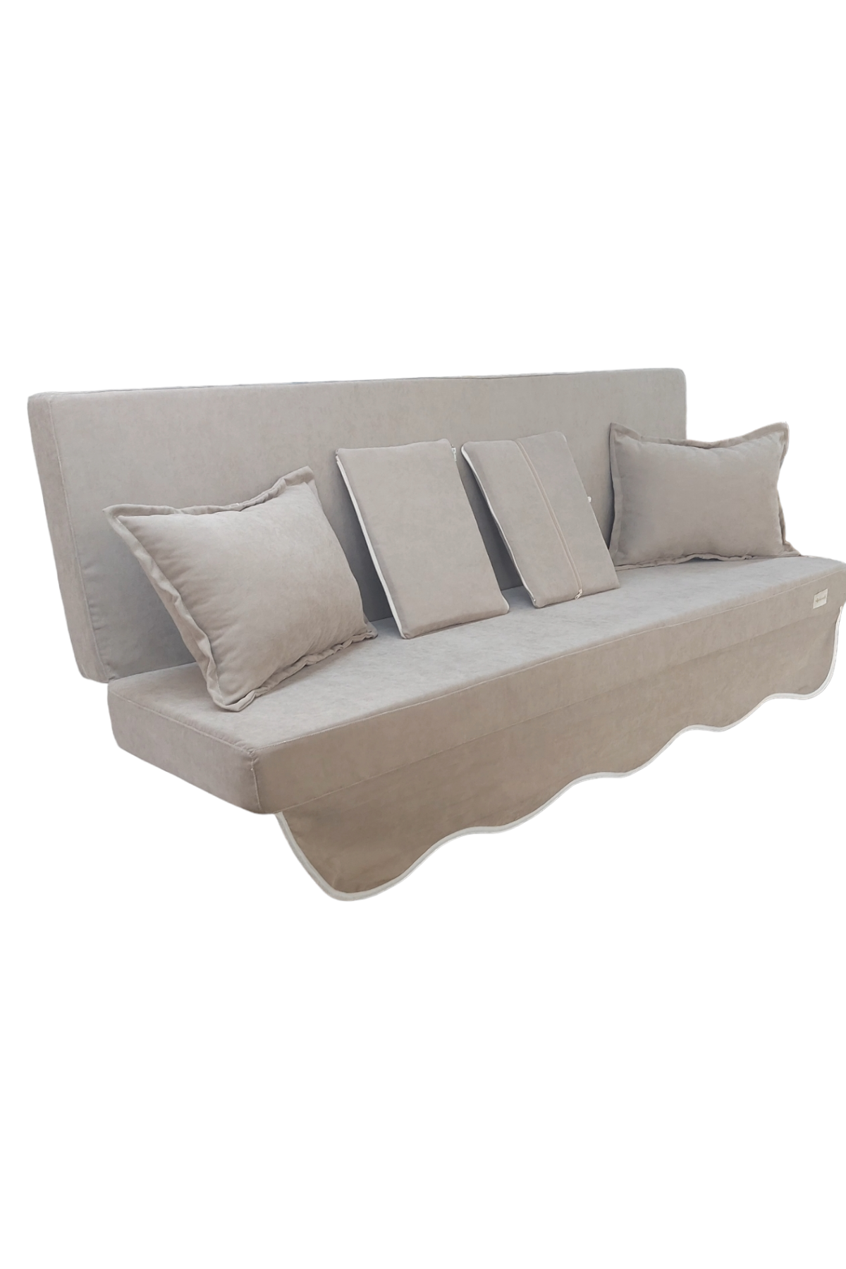 MİRZADE SOFA SOFT KUMAŞ TENTESİZ 28 DNS SÜNGER  SALINCAK MİNDERİ-sofa salıncak açık bej