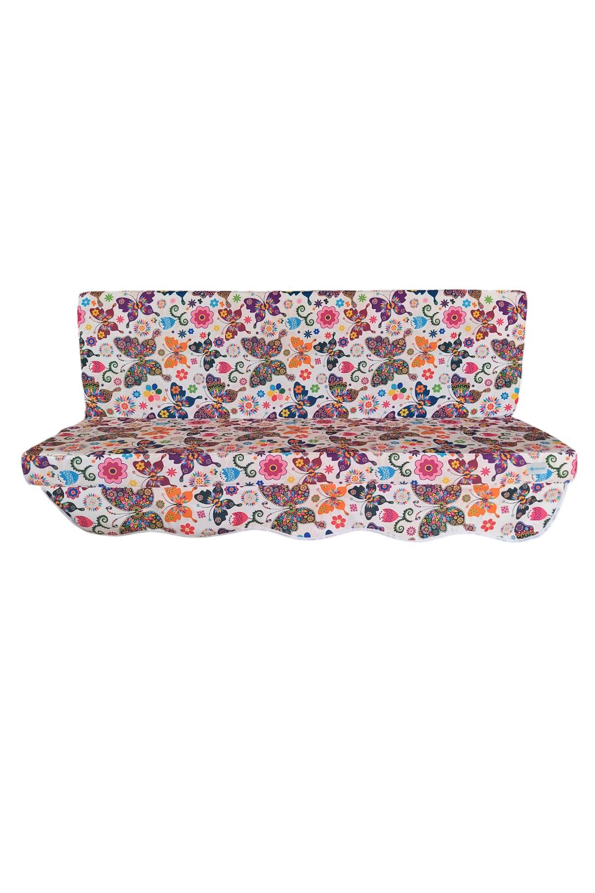 MİRZADE SOFA SOFT KUMAŞ TENTESİZ 28 DNS SÜNGER  SALINCAK MİNDERİ-sofa salıncak KELEBEKLER