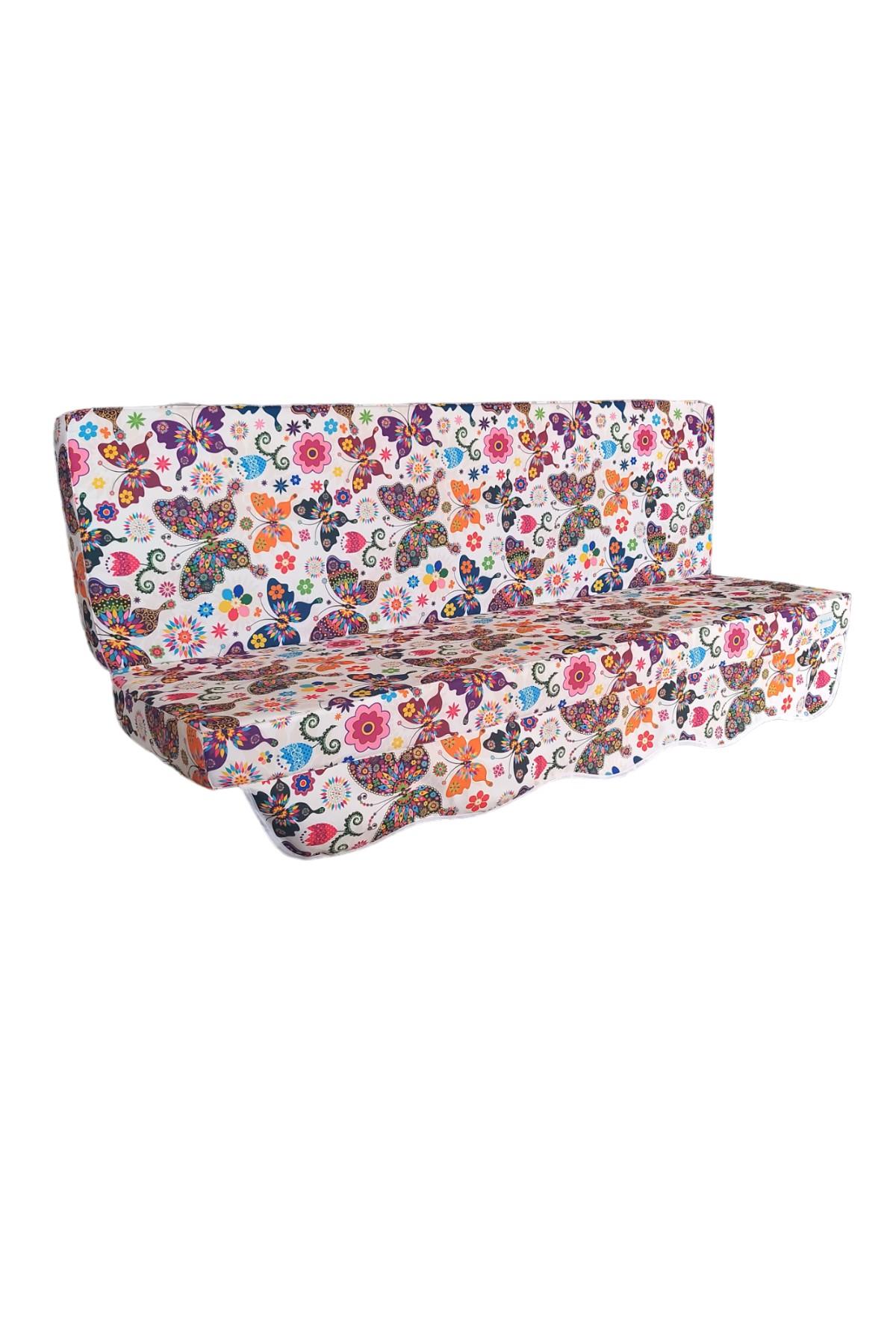 MİRZADE SOFA SOFT KUMAŞ TENTESİZ 28 DNS SÜNGER  SALINCAK MİNDERİ-sofa salıncak KELEBEKLER