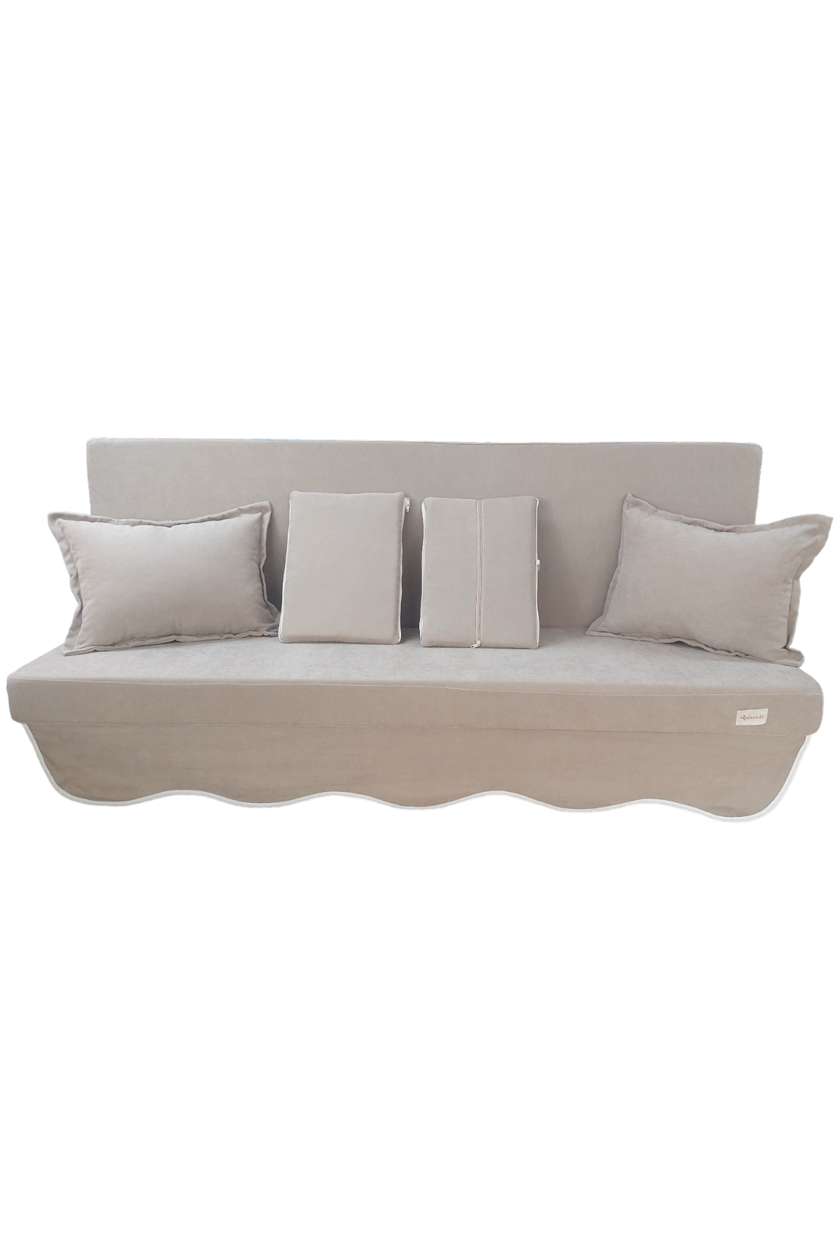 MİRZADE SOFA SOFT KUMAŞ TENTESİZ 28 DNS SÜNGER  SALINCAK MİNDERİ-sofa salıncak açık bej