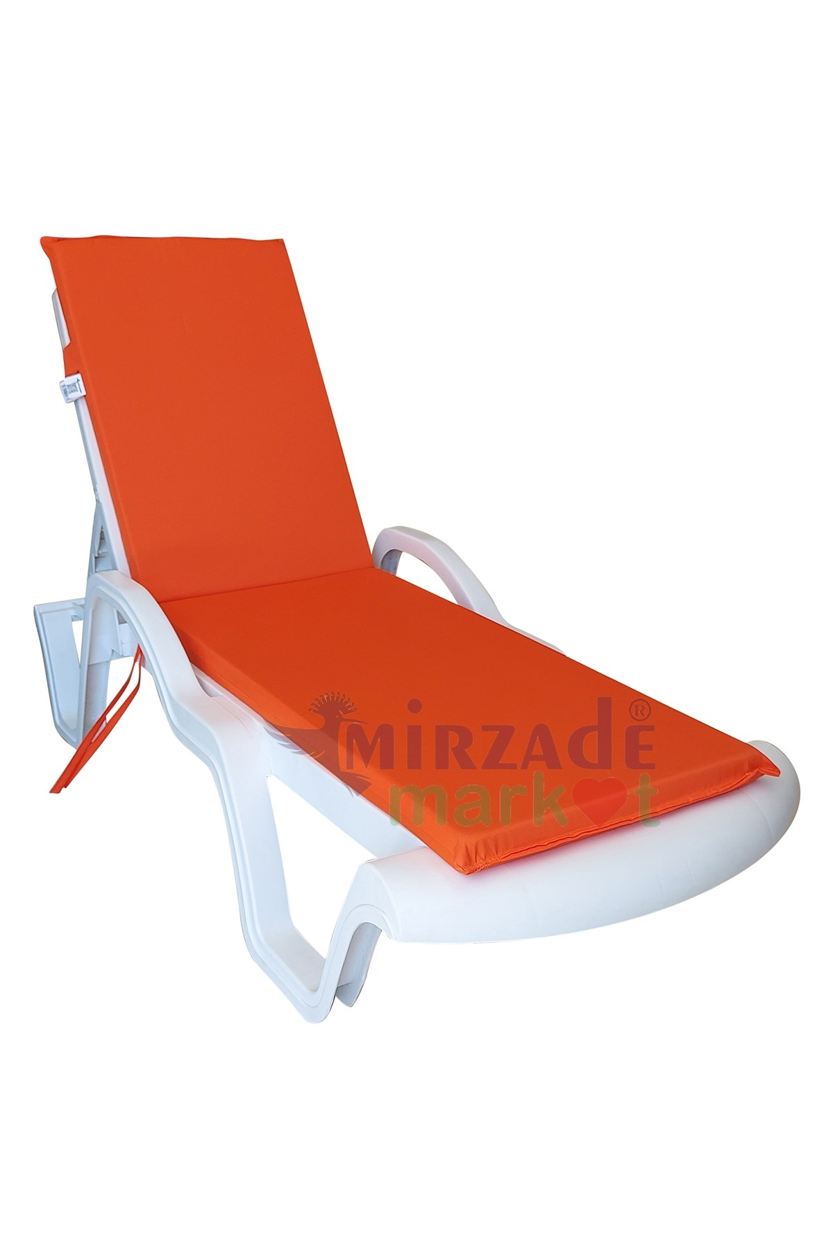Mi̇rzade Şezlong Mi̇nderi̇ Standart  Su Geçi̇rmez Malzeme-Turuncu | Su Geçirmez Şezlong Minderi – 5 cm Sünger